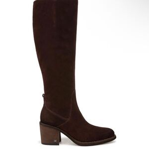 Sam Edelman Soyer Dark Brown Knee High Suede Boots size 9.5 WIDE CALF